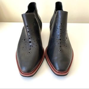 Kelsi Dagger Brooklyn Crestone Black Leather Cutout Booties 7.5